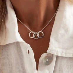 Personalised Mini Ring Pendant 5 Personalised Mini Ring Pendant -Silver Store P2515 02