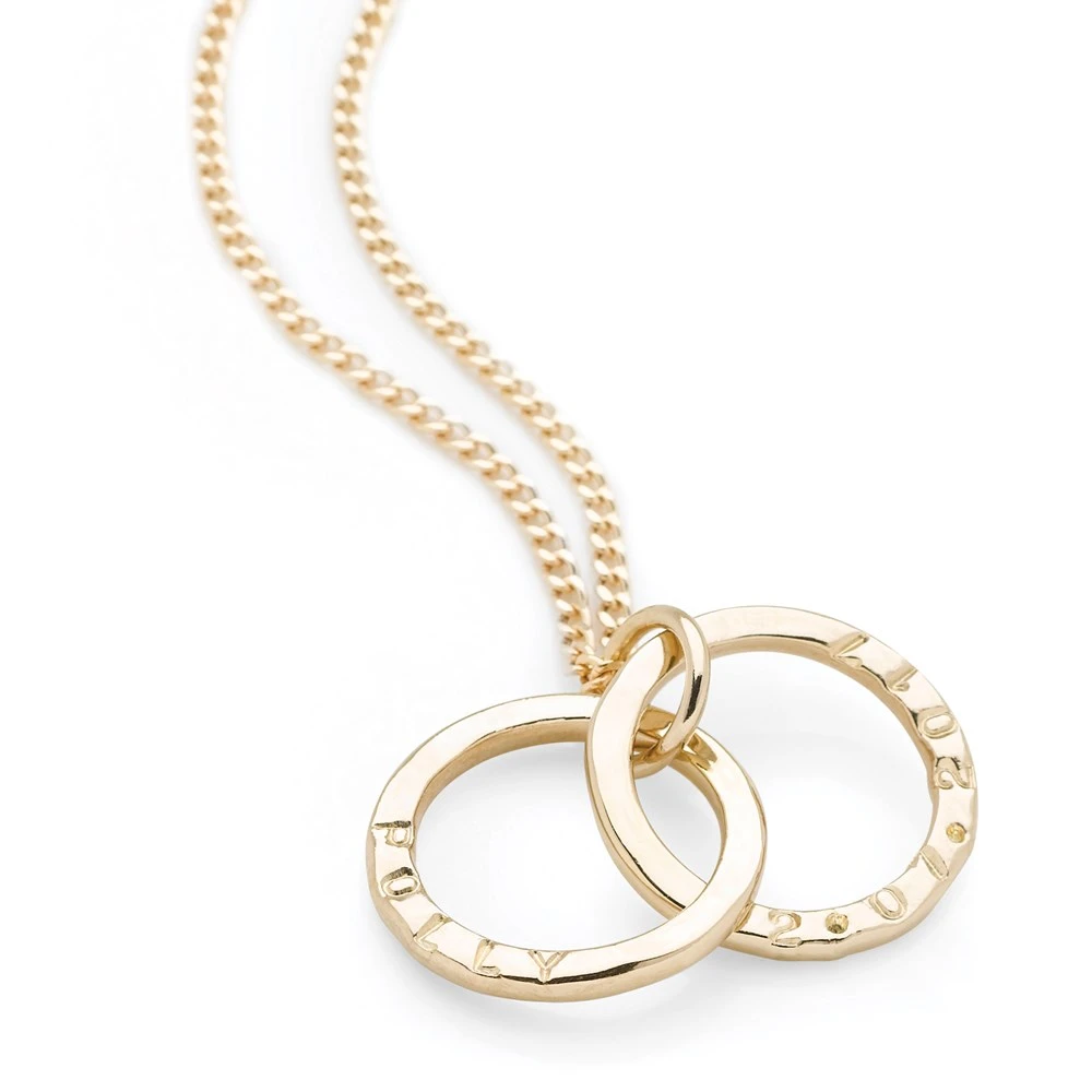 Personalised Intertwined Pendant (Gold Plate) 1 Personalised Intertwined Pendant (Gold Plate)