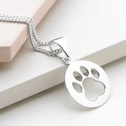 Paw Print Pendant -Silver Store P2685 01