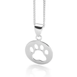 Paw Print Pendant -Silver Store P2685 03