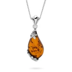 Amber Folly Pendant -Silver Store P2748 03