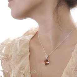 Amber Tree Of Life Pendant -Silver Store P2749 02