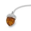 Amber Acorn Pendant