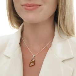 Amber Aura Pendant -Silver Store P2769 02