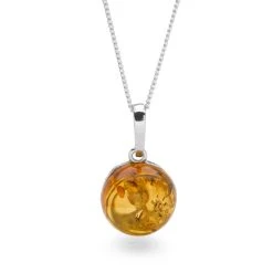 Flame Orb Pendant -Silver Store P2772 03