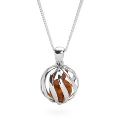Amber Soul Pendant -Silver Store P2773 03