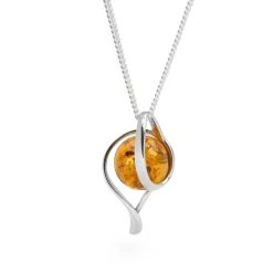 Amber Celeste Pendant -Silver Store P2775 03