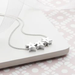 Personalised Stars Pendant -Silver Store P2898 01