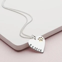 Personalised Paw Pendant -Silver Store P2932 01