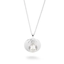 Personalised April Pendant -Silver Store P2940 03
