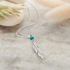 Feather Falls Pendant -Silver Store P2986 01