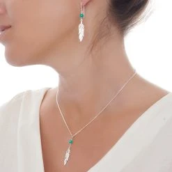 Feather Falls Pendant -Silver Store P2986 02