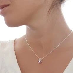 Amethyst Orbit Pendant -Silver Store P2989 02