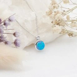 Opal Sparkle Pendant -Silver Store P2991 01