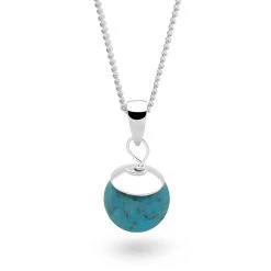 Turquoise Bauble Pendant 8 Turquoise Bauble Pendant -Silver Store P3003 03