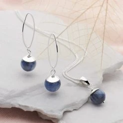 Kyanite Bauble Pendant -Silver Store P3005 01