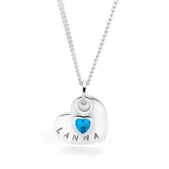 Birthstone Heart Pendant 9 Birthstone Heart Pendant -Silver Store P3008 04