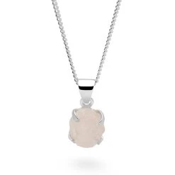 Rose Quartz Muse Pendant -Silver Store P3011 03