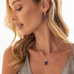 Amethyst Muse Pendant -Silver Store P3014 02