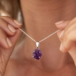 Amethyst Muse Pendant -Silver Store P3014 05