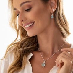 Aquamarine Muse Pendant 7 Aquamarine Muse Pendant -Silver Store P3015 02