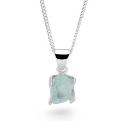 Aquamarine Muse Pendant 8 Aquamarine Muse Pendant -Silver Store P3015 03
