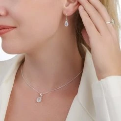 Lake Shimmer Pendant -Silver Store P3039 04