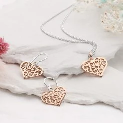 Ornate Love Pendant -Silver Store P3040 01