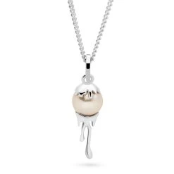 Molten Pearl Pendant -Silver Store P3056 03