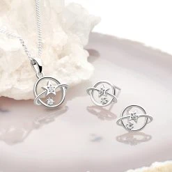Star Planet Pendant -Silver Store P3061 01