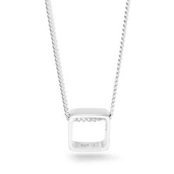 Silver Lining Pendant (Square) -Silver Store P3064 03