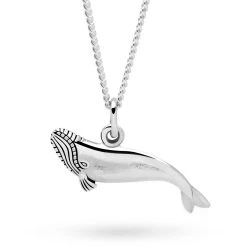 Sacred Whale Pendant -Silver Store P3071 03