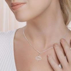 Silver Eye Pendant -Silver Store P3074 02