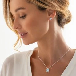 Forget Me Not Pendant -Silver Store P3076 02