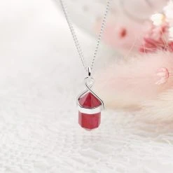 Pendulum Pendant (Ruby Quartz) -Silver Store P3082 01