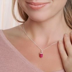 Pendulum Pendant (Ruby Quartz) -Silver Store P3082 02
