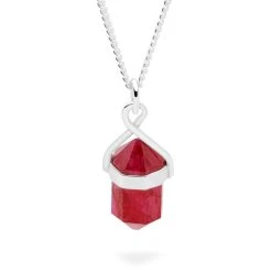 Pendulum Pendant (Ruby Quartz) -Silver Store P3082 03