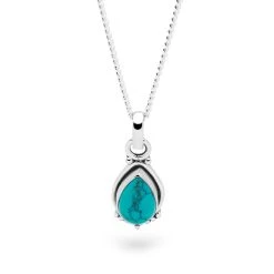 Turquoise Belle Pendant -Silver Store P3083 03