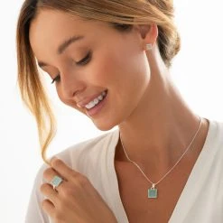 Sea Foam Pendant -Silver Store P3084 02