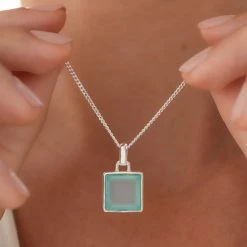 Sea Foam Pendant -Silver Store P3084 04