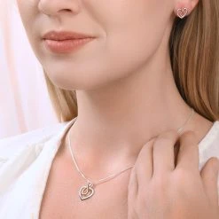 Infinity Heart Pendant -Silver Store P3093 02