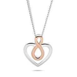 Infinity Heart Pendant -Silver Store P3093 03