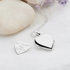 Forget-Me-Not Locket -Silver Store P624 01